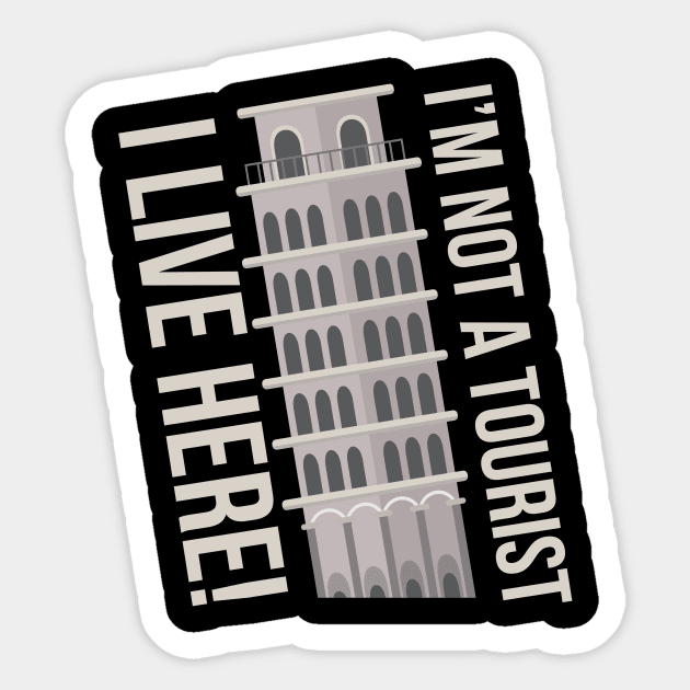 Immigrant Tourism Tourist Leaning Tower Humor Funny Sticker by Mellowdellow